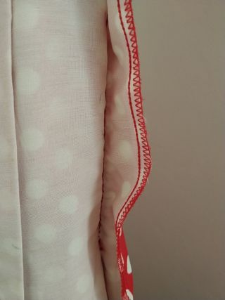 Vestido Flamenca Vintage Popelín Rojo Lunares