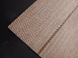 Alfombra Vinilo Trenzado 60x120 Crudo y Marrón