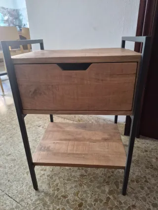 Mesita Auxiliar Madera y Metal