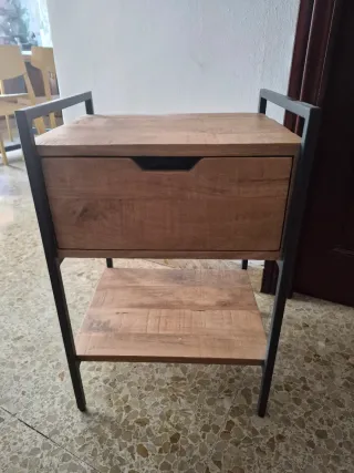 Mesita Auxiliar Madera y Metal