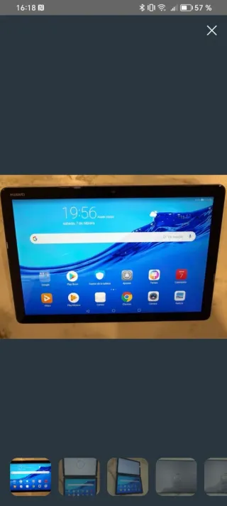 Tablet Huawei MediaPad T3 10 Negra, con su caja.