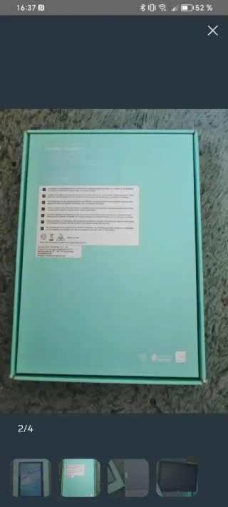 Tablet Huawei MediaPad T3 10 Negra, con su caja.