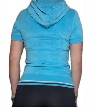 top Nike y2k con capucha y manga corta