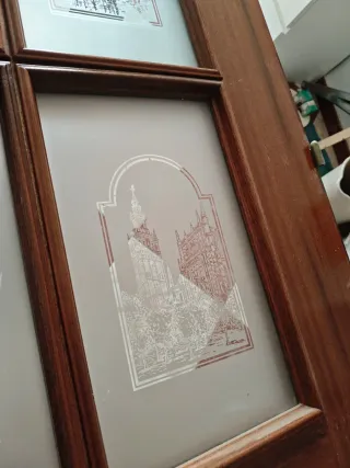 Cristal Puerta Paso Decorado