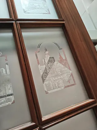 Cristal Puerta Paso Decorado