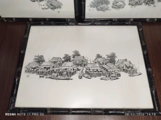 Conjunto 3 Cuadros Antiguos Chinos