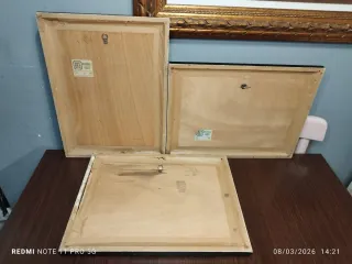 Conjunto 3 Cuadros Antiguos Chinos