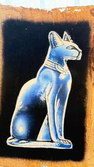 Papiro Egipcio Diosa Bastet (Gato Azul)