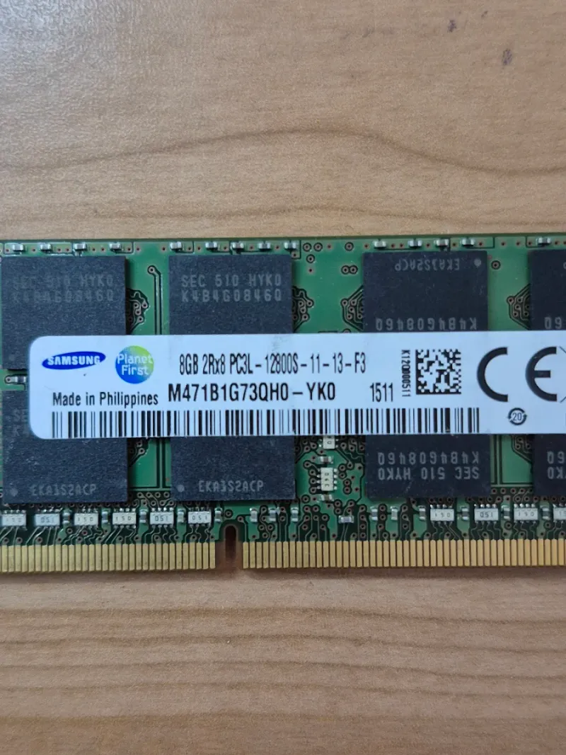 2x Memorias RAM Samsung 8GB PC3L 12800S afbeelding 2
