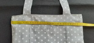 Bolsa de tela reversible con estrellas