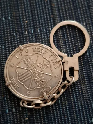 Llavero Moneda Plata Franco 1966-*67