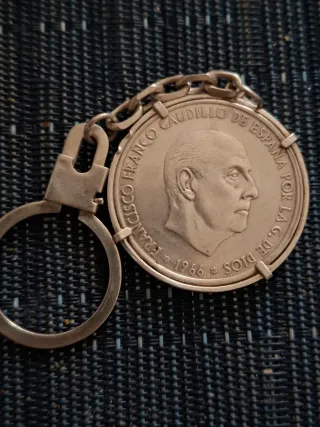Llavero Moneda Plata Franco 1966-*67