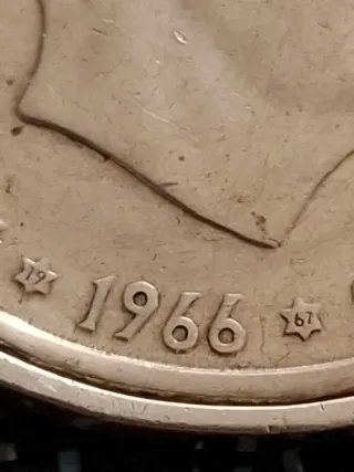 Llavero Moneda Plata Franco 1966-*67