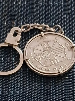 Llavero Moneda Plata Franco 1966-*67