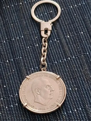 Llavero Moneda Plata Franco 1966-*67