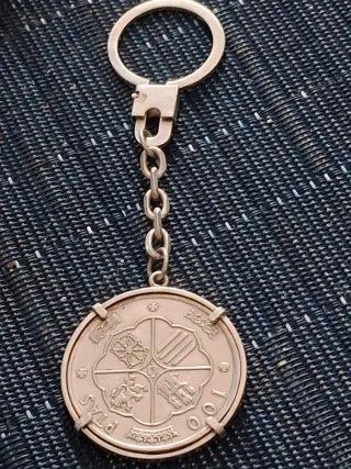 Llavero Moneda Plata Franco 1966-*67