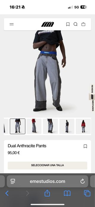 Jeans EME STUDIOSGris y Negro TALLA 38/42/44