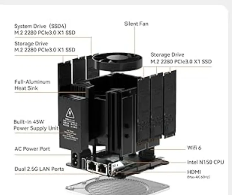 Beelink Mini NAS 4x 1TB M2 Patriot 410 afbeelding 3