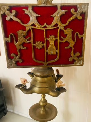 Candelabro antiguo de latón