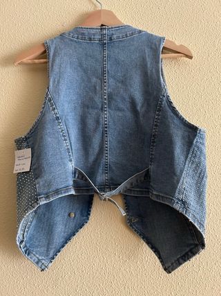Chaleco vaquero ROSSAMIS con pedrería S/M