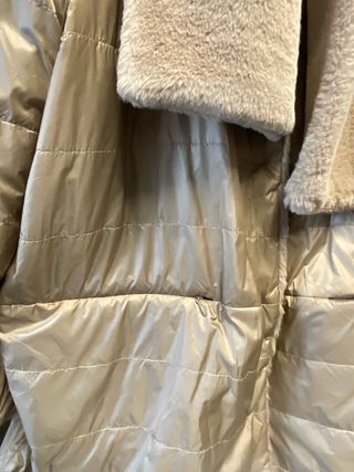 Abrigo osito reversible beige