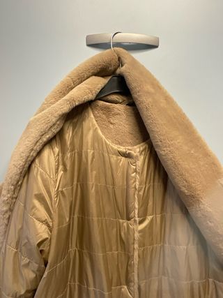 Abrigo osito reversible beige