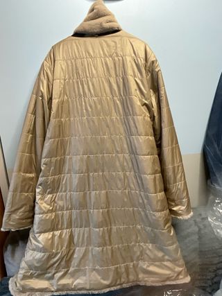 Abrigo osito reversible beige