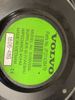 SUBWOOFER VOLVO XC40 D4204T12 P31438479