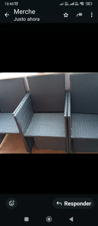 Conjunto Terraza: 3 Sillas y 2 mesitas o reposapie