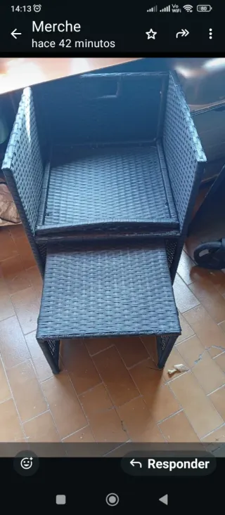 Conjunto Terraza: 3 Sillas y 2 mesitas o reposapie