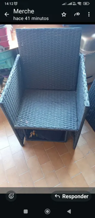 Conjunto Terraza: 3 Sillas y 2 mesitas o reposapie