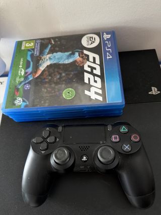 PS4 (Playstation 4) Negra + Mando + 3 Juegos