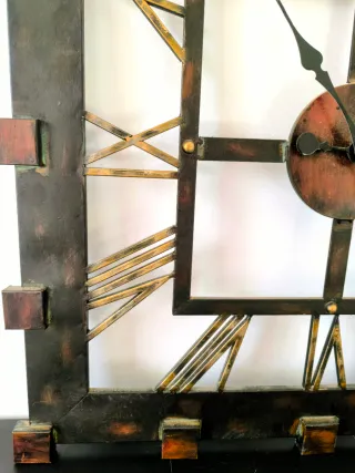 Reloj de Pared Decorativo Metal y Madera