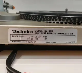 Tocadiscos Technics SL-D30  Direct Drive Automátic