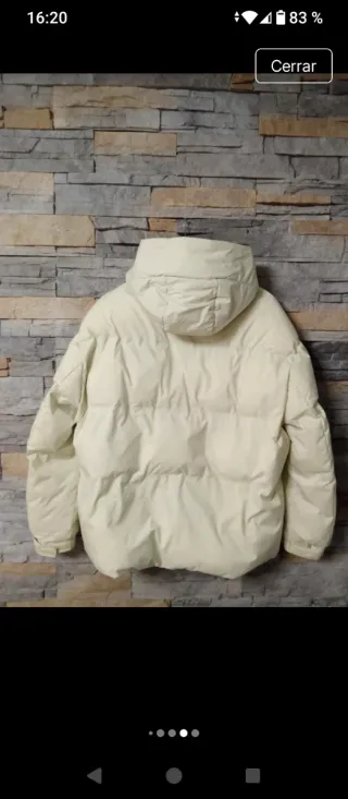 Cazadora acolchada blanco roto