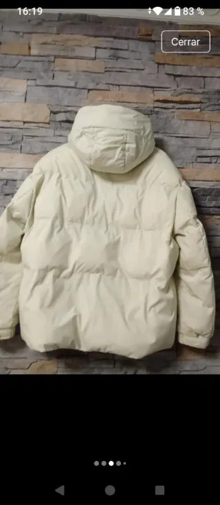 Cazadora acolchada blanco roto