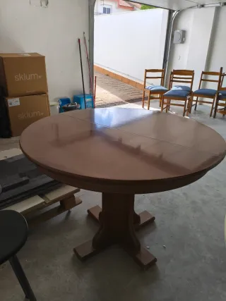 Conjunto mesa extensible y 6 sillas