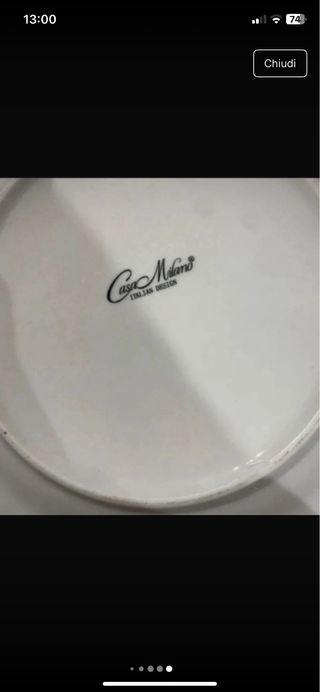 Servizio piatti 12 pz ortensie blu