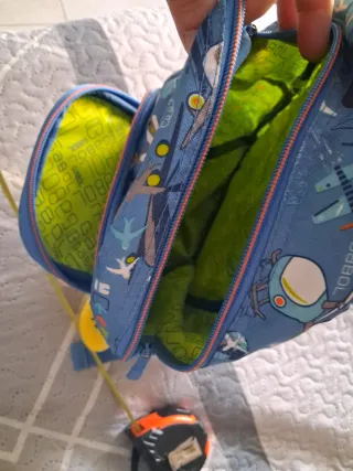 Mochila infantil Gabol azul aviones