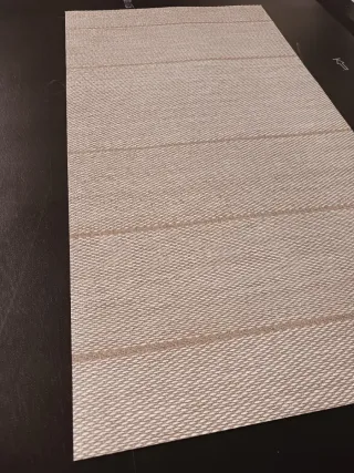 Alfombra Vinilo trenzado 60x110 Lino y crudo