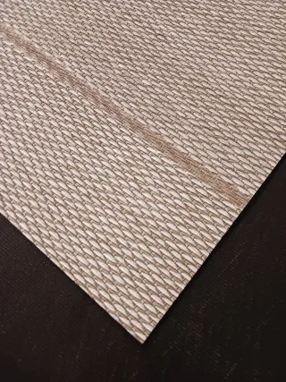 Alfombra Vinilo trenzado 60x110 Lino y crudo