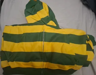 Chaqueta Y2K rayas cremallera