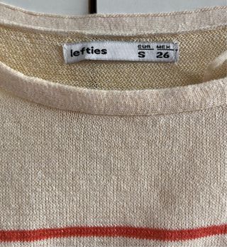 Jersey Lefties rayas beige y rojo