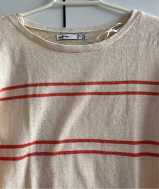 Jersey Lefties rayas beige y rojo