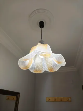 Lámpara Vintage Cristal Dorado