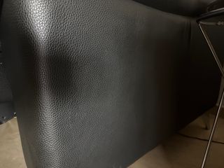 Poltrona relax in pelle nera