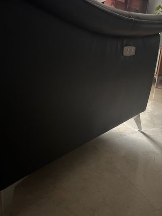 Poltrona relax in pelle nera