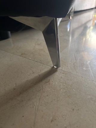 Poltrona relax in pelle nera