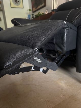 Poltrona relax in pelle nera