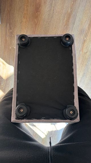 Sofá modular chaise longue beige/gris